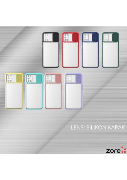 - Oppo A72 - Kılıf Slayt Sürgülü Arkası Buzlu Lensi Kapak - Turkuaz - T16236 modelleri
