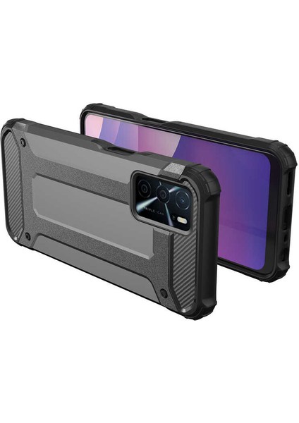 - Oppo A16 - Kılıf Çift Katman Zırh Tank Crash Military Kapak - Kırmızı - T19544 fırsatları