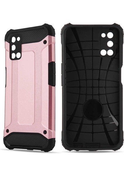 - Oppo A72 - Kılıf Çift Katman Zırh Tank Crash Military Kapak - Rose Gold - T14463