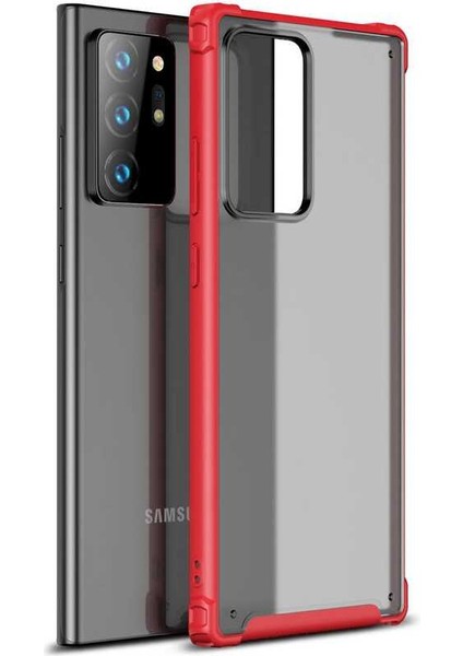 - Samsung Galaxy Note 20 Ultra - Kılıf Koruyucu Sert Volks Kapak - Kırmızı - T14377