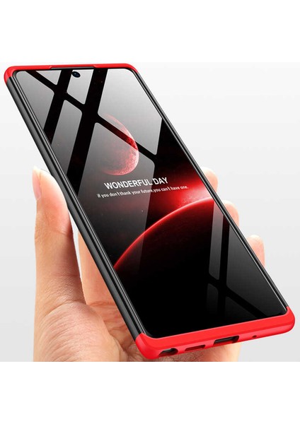 - Galaxy Note 20 - Kılıf 3 Parçalı Parmak Izi Yapmayan Sert Ays Kapak