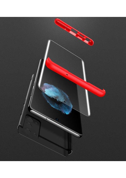- Galaxy Note 20 - Kılıf 3 Parçalı Parmak Izi Yapmayan Sert Ays Kapak