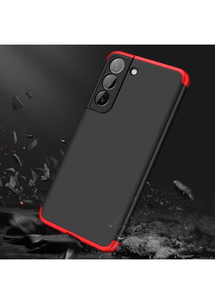 - Samsung Galaxy S22 - Kılıf Parmak izi Yapmayan 3 Parça Ays Kapak - Kırmızı - T21369 fırsatları