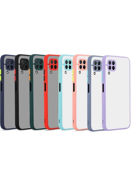 - Huawei P40 Lite - Kılıf Arkası Buzlu Renkli Düğmeli Hux Kapak - Turkuaz - T14745 modelleri