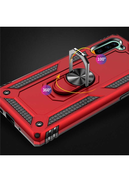 - Samsung Galaxy Note 10 - Kılıf Yüzüklü Zırh Tank Vega Kapak - Kırmızı - T9716 fırsatları