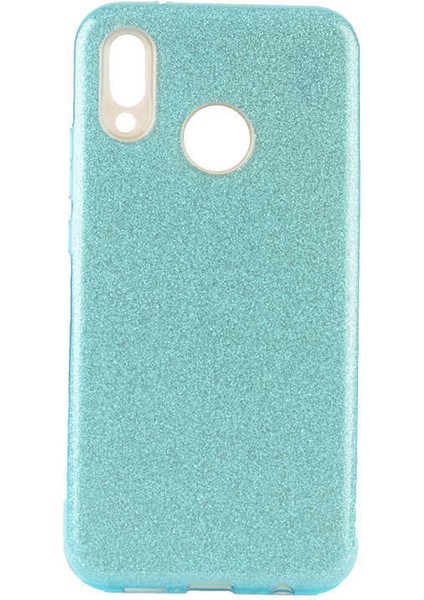 - Huawei Y9 2019 - Kılıf Simli Koruyucu Shining Silikon - Rose Gold