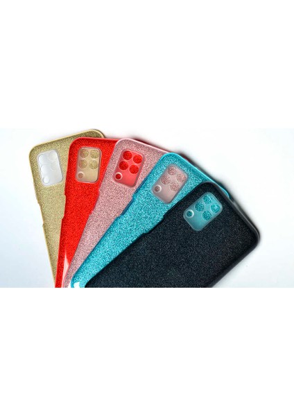 - Huawei P40 Lite - Kılıf Simli Koruyucu Shining Silikon - Mavi - T15156 modelleri