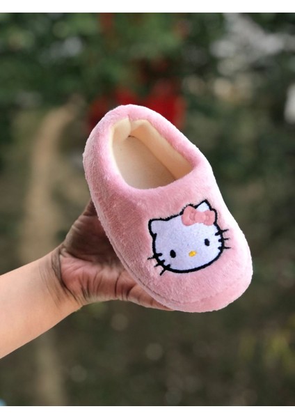 Sevimli Kedi Figürlü Kışlık Babet Panduf Ev Botu Ev Ayakkabısı Kreş Ayakkabısı