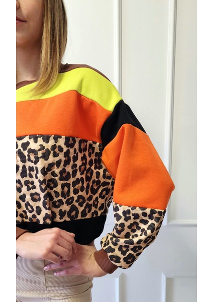 Leopar Desenli Sweatshirt indirimleri