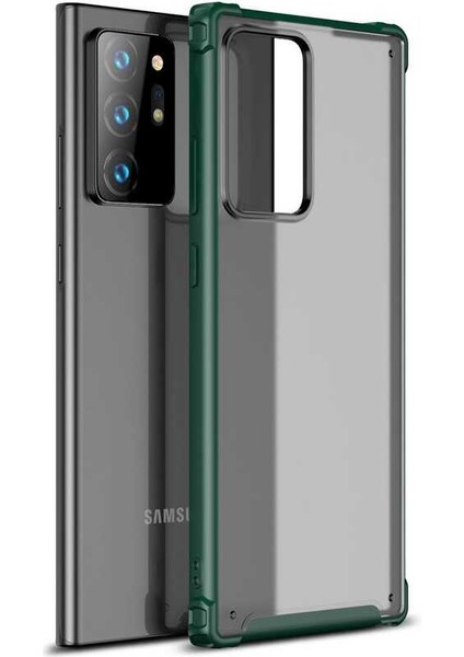 - Samsung Galaxy Note 20 Ultra - Kılıf Koruyucu Sert Volks Kapak - Koyu Yeşil - T14377