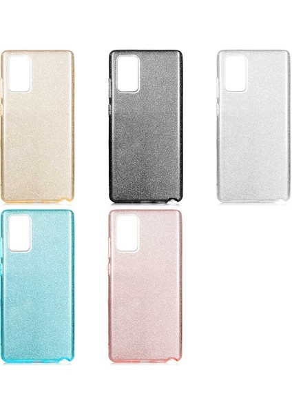 noktaks - Samsung Galaxy Note 20 - Kılıf Simli Koruyucu Shining Silikon - Mor