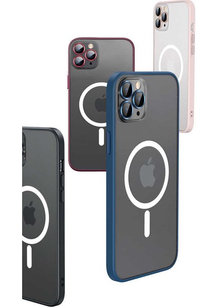 - iPhone 13 Pro - Kılıf Kablosuz Şarj Destekli Magsafe Mokka Kapak