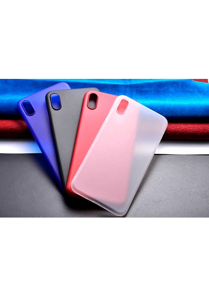 - Apple iPhone XS Max 6.5 - Kılıf 1.Kalite Mat Ultra İnce PP Kapak - Beyaz