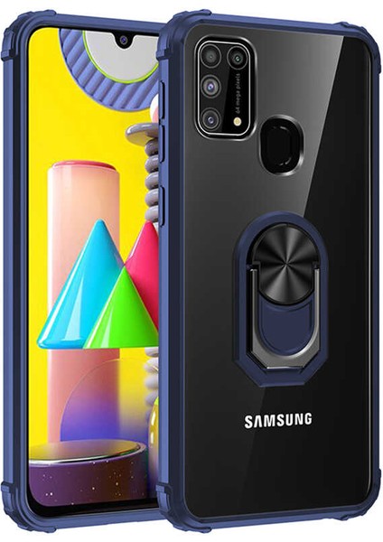 - Samsung Galaxy M31 - Kılıf Yüzüklü Arkası Şeffaf Koruyucu Mola Kapak - Kırmızı - T13485 fiyatları