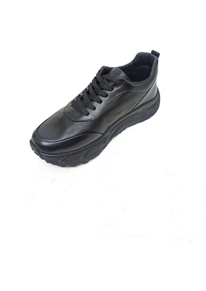 Siyah Deri Erkek Sneaker Ayakkabı modelleri