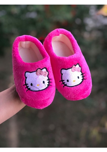 Sevimli Kedi Figürlü Kışlık Babet Panduf Ev Botu Ev Ayakkabısı Kreş Ayakkabısı