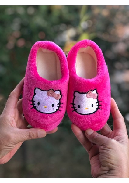 Sevimli Kedi Figürlü Kışlık Babet Panduf Ev Botu Ev Ayakkabısı Kreş Ayakkabısı