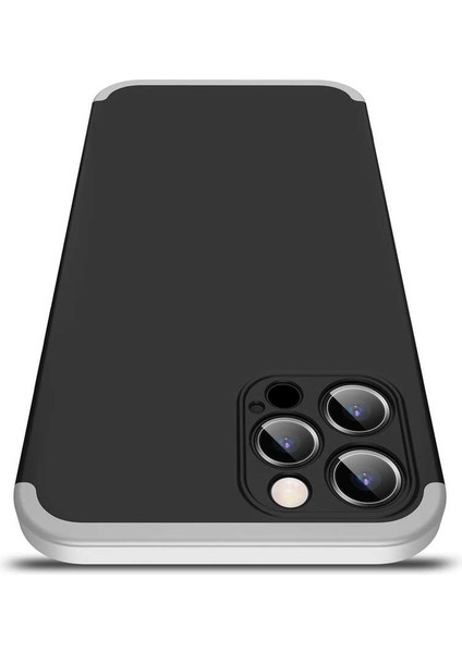 - iPhone 12 Pro Max - Kılıf 3 Parçalı Parmak Izi Yapmayan Sert Ays Kapak