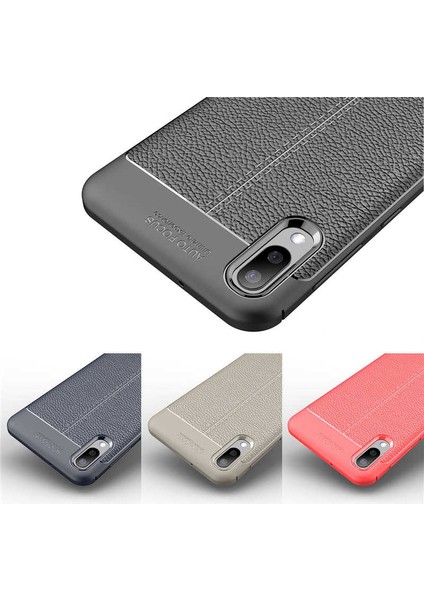 - Samsung Galaxy M10 - Kılıf Auto Focus Karbon Niss Silikon Kapak - Kırmızı - T7679 modelleri