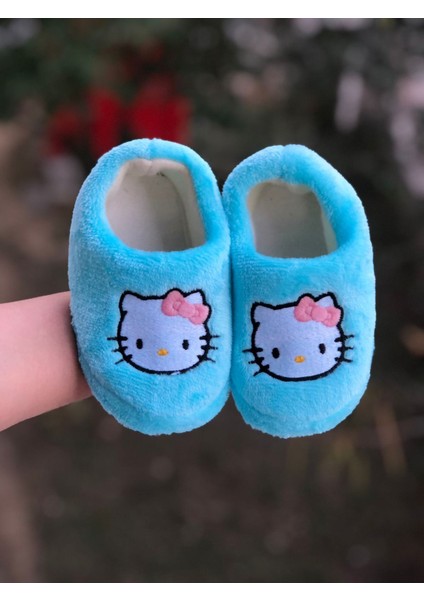 Sevimli Kedi Figürlü Kışlık Babet Panduf Ev Botu Ev Ayakkabısı Kreş Ayakkabısı
