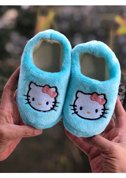 Sevimli Kedi Figürlü Kışlık Babet Panduf Ev Botu Ev Ayakkabısı Kreş Ayakkabısı