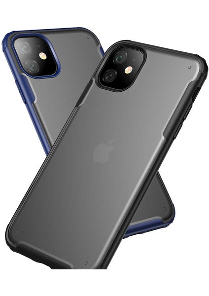 - Apple iPhone 11 - Kılıf Koruyucu Sert Volks Kapak - Lacivert
