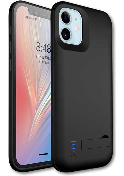 - Apple iPhone 12 - Şarjlı Kılıf Standlı Led Göstergeli Powerbank Kılıf - T18575
