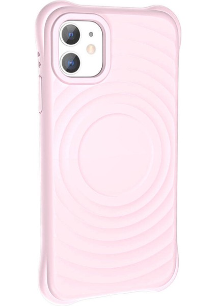 - Apple iPhone 11 - Magsafe Şarj Özellikli Airbagli Mat Görünümlü Hepi Kapak - Pembe Açık - T32158