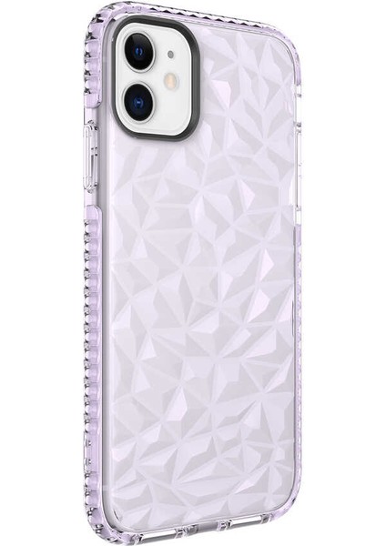 - Apple iPhone 11 - Kılıf Koruyucu Prizmatik Görünümlü Buzz Kapak - Siyah