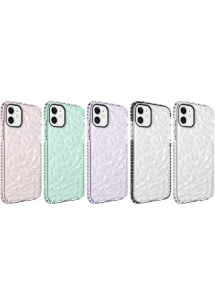 - Apple iPhone 11 - Kılıf Koruyucu Prizmatik Görünümlü Buzz Kapak - Siyah