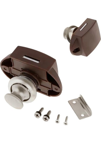 Shuıvan Karavan Basçek Dolap Kilidi Yuvarlak 26Mm - Mat