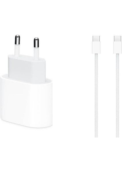 Apple Iphone 15 -16 Pro Max Type-C To Type-C 20W Şarj Adaptörü ve Şarj Kablosu Seti