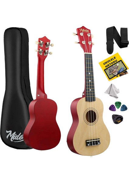 UKX-901NT Naturel Soprano Ukulele (Askı Çanta Metod Pena)