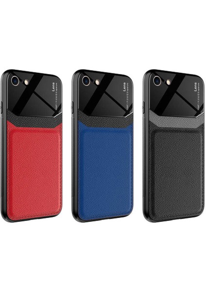 - Apple iPhone 7 - Kılıf Deri Görünümlü Parlak Mika Tasarımlı Emiks Kapak - Siyah - T17426 modelleri