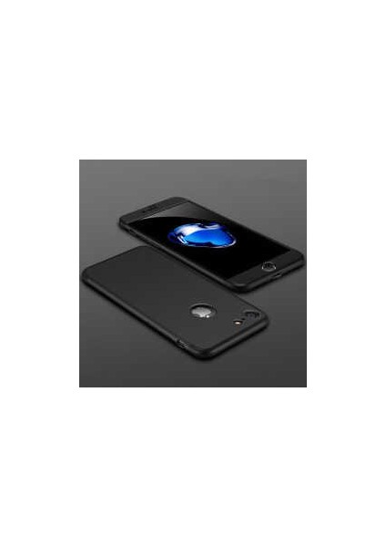 - Apple iPhone 6 - Kılıf Parmak izi Yapmayan 3 Parça Ays Kapak - Siyah-Kırmızı