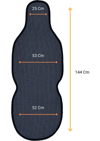 Meka Part Oto Koltuk Kilimi Tekli Oto Kilim Mavi Universal Kılıf 1 Parça Ön Koltuk Için