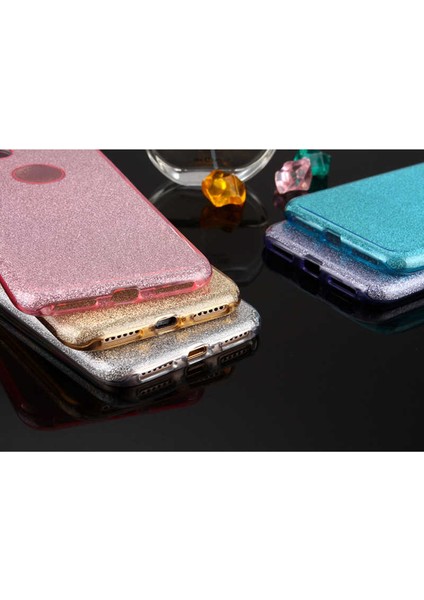 - Apple iPhone 8 - Kılıf Simli Koruyucu Shining Silikon - Mavi modelleri
