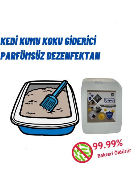 ® Evcil Hayvanlar Için Koku Giderici Dezenfektan Parfümsüz 5 Lt | %100 Doğal ve Güvenli Kullanım