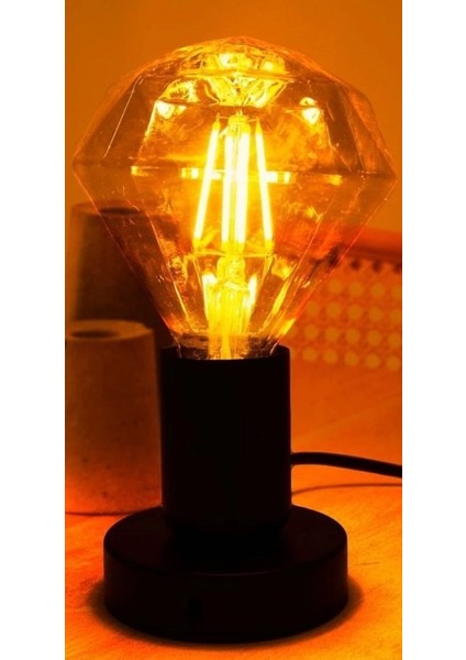 Vintage Filament Rustik E27 220V 2200K Prizmatik Edison Ampul 4W FL95