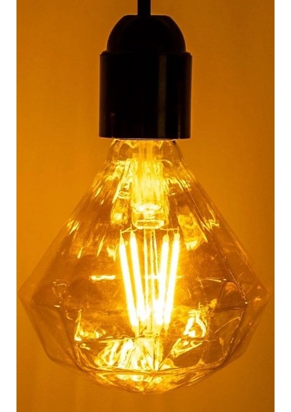 Vintage Filament Rustik E27 220V 2200K Prizmatik Edison Ampul 4W FL95