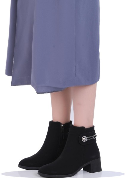 242-228ZN Siyah Kadın 6cm Topuklu Bot fiyatları