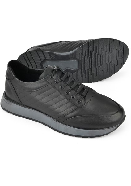 Erkek Deri Sneaker 143423Z65 Siyah fırsatları