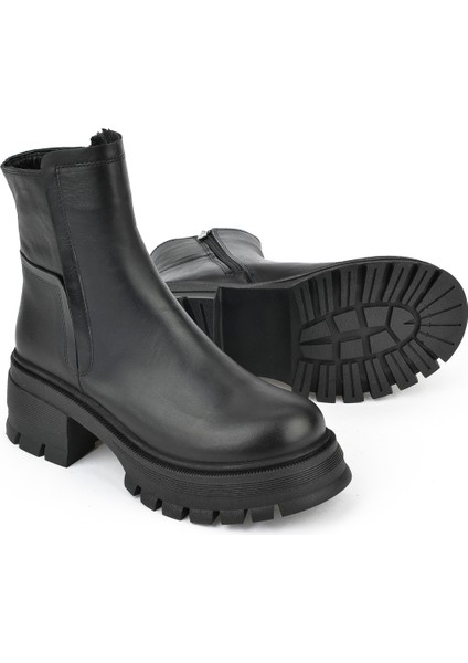 Kadın Deri Bot 143359Z615 Siyah fırsatları