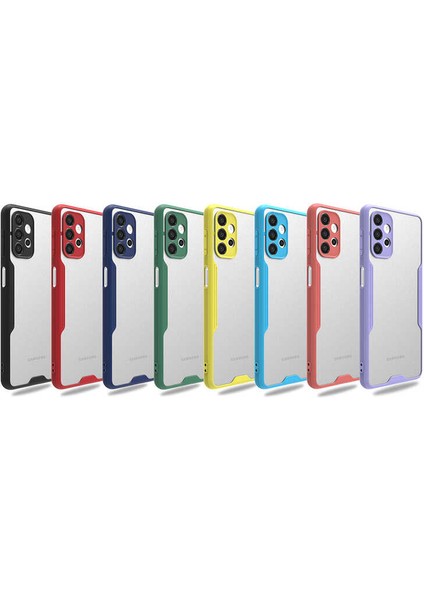 - Samsung Galaxy A32 4G - Kılıf Kenarı Renkli Arkası Şeffaf Parfe Kapak - Pembe - T16855 modelleri