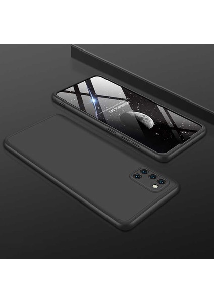 - Samsung Galaxy A31 - Kılıf Parmak izi Yapmayan 3 Parça Ays Kapak - Siyah - T14055