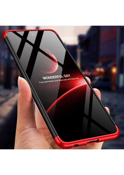 - Samsung Galaxy A23 - Kılıf Parmak izi Yapmayan 3 Parça Ays Kapak - Siyah-Mavi - T23130 fırsatları