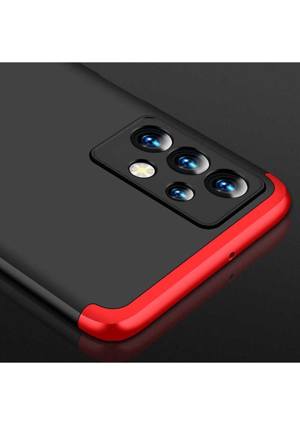 - Samsung Galaxy A23 - Kılıf Parmak izi Yapmayan 3 Parça Ays Kapak - Siyah-Mavi - T23130 indirimleri