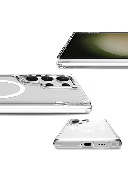 Samsung Galaxy S24 Ultra Kılıf Magsafe Şarj Özellikli T-Max Magsafe Kapak