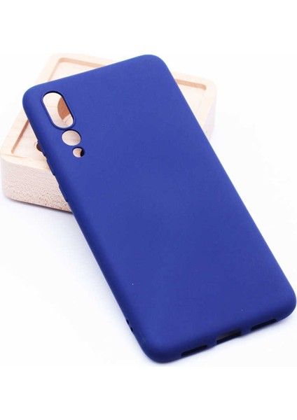 - Huawei P20 Pro - Kılıf Mat Soft Premier Silikon Kapak - Lacivert