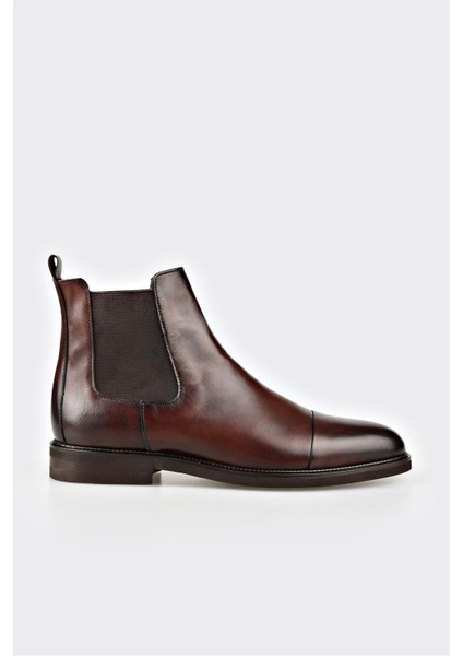 Kahve Deri Erkek Klasik Bot